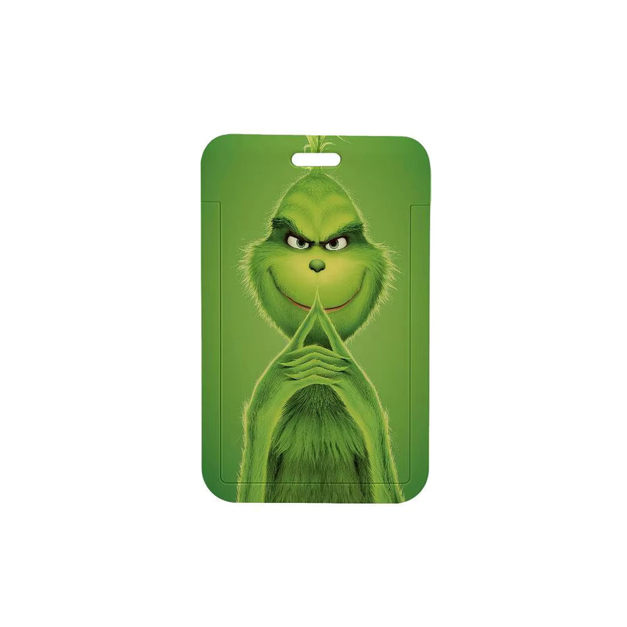 GRINCH Cartoon Kartenhalter für Ausweise und Mitarbeiterausweise in Grün aus Kunststoff - Bild 7