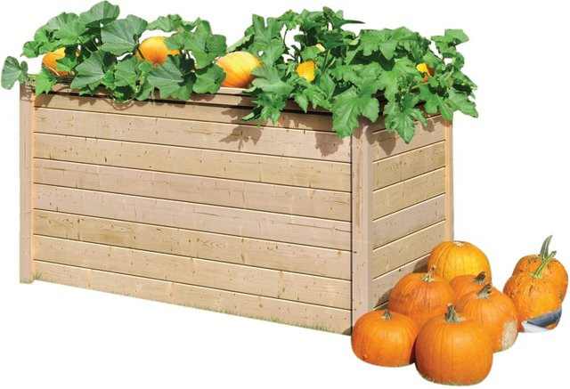 Karibu Hochbeet aus naturbelassener nordischer Fichte, B/T/H: 133 x 82 x 69 cm - Bild 3
