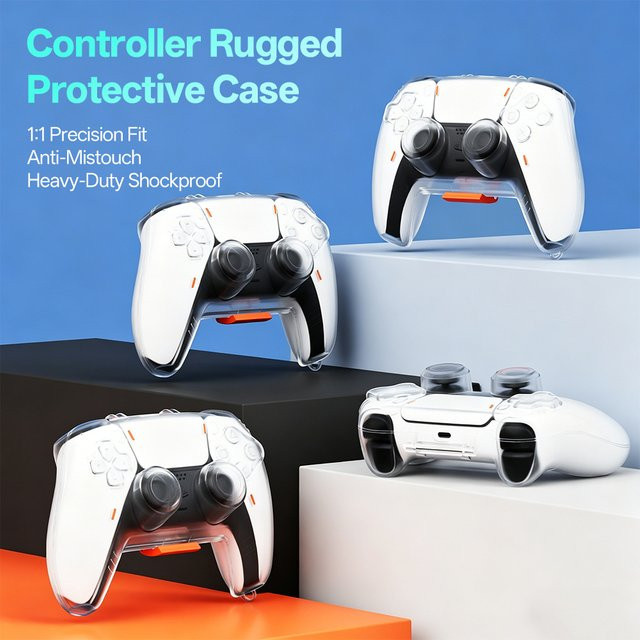 Sony PlayStation 5 Controller Skin Transparente Anti-Rutsch-Silikonhülle zum Schutz vor Staub - Bild 1