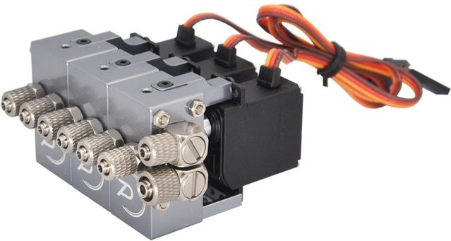 SMODELF Hydraulikventil, RC-Modell, Metall, Grau - Bild 1
