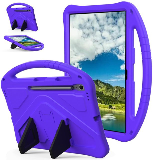 Sturzsichere Cartoon EVA Tablet Hülle für Samsung Galaxy Tab S10 FE Plus 13,1 in Violett - Bild 1