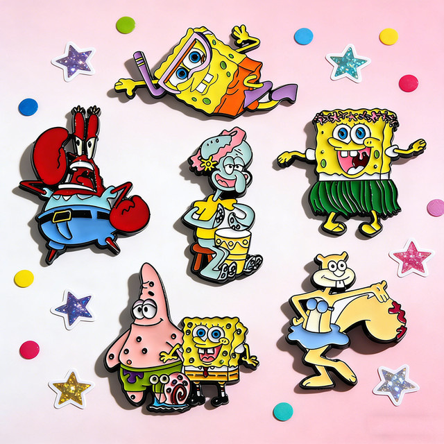 Bandai SpongeBob Emaille-Pin-Set, 6-teilig, Metall, Unisex - Bild 1
