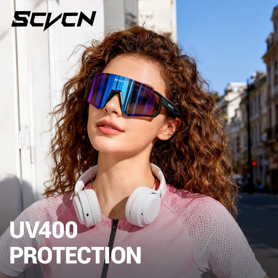 SCVCN Sportsonnenbrille, Unisex, Vollrand, Multicolor, Kunststoff - Bild 1