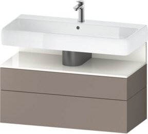 Duravit Waschtischunterschrank Qatego Wandhängend in Weiß oder Grau, B/T/H: 99 x 47 x 59 cm - Bild 1