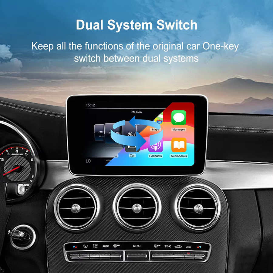 Drahtloses CarPlay und Android Auto Upgrade für Mercedes Benz NTG5.0 C-Klasse GLC W205 V-Klasse W447 in Schwarz - Bild 3