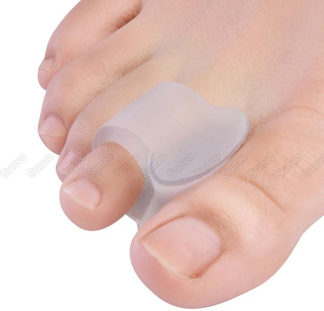 Sunvo Silikon-Fuß-Zehenspreizer, Hallux-Valgus-Korrektor, transparent, Unisex - Bild 1