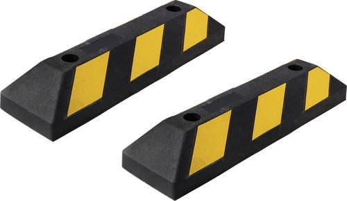 TOOLCRAFT Parkplatzbegrenzung aus Kunststoff in Schwarz-Gelb, L: 55 cm, B: 15 cm, H: 10 cm - Bild 1