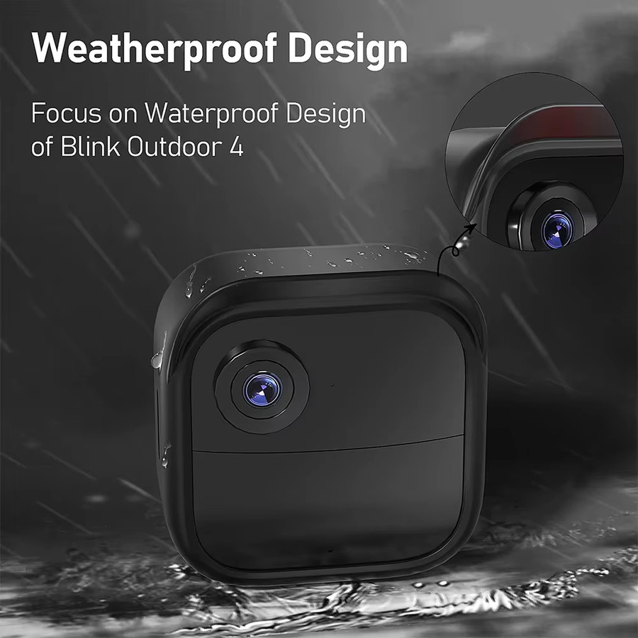 Wasserdichte Silikon Schutzhülle für Blink Outdoor 4 Kamera in Schwarz - Bild 4