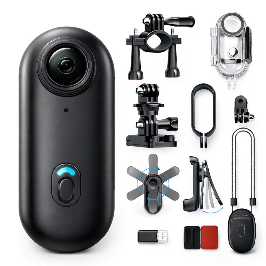 JETO 4K Action-Kamera mit Anti-Shake-Funktion als Mini-Bodycam in Schwarz für POV-Videoaufnahmen beim Angeln, E-Bike oder Motorradfahren - Bild 6