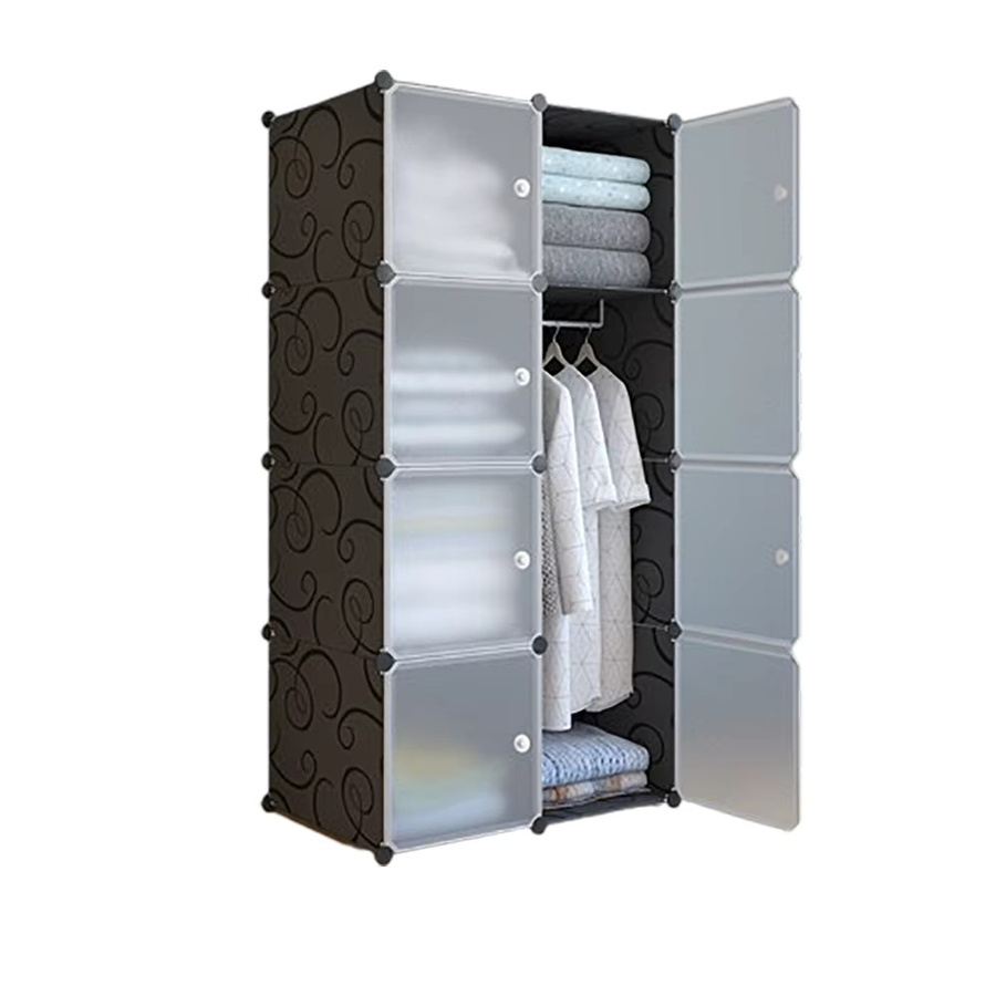 HiMISS Modularer Kleiderschrank mit Türen, Tragbarer DIY-Schrank zum Aufhängen von Kleidung, Platzsparende Kleideraufbewahrung - Bild 3