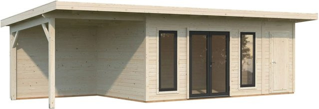 Palmako Holz-Gartenhaus Aurelia mit Pultdach in Natur aus Fichte - Bild 1