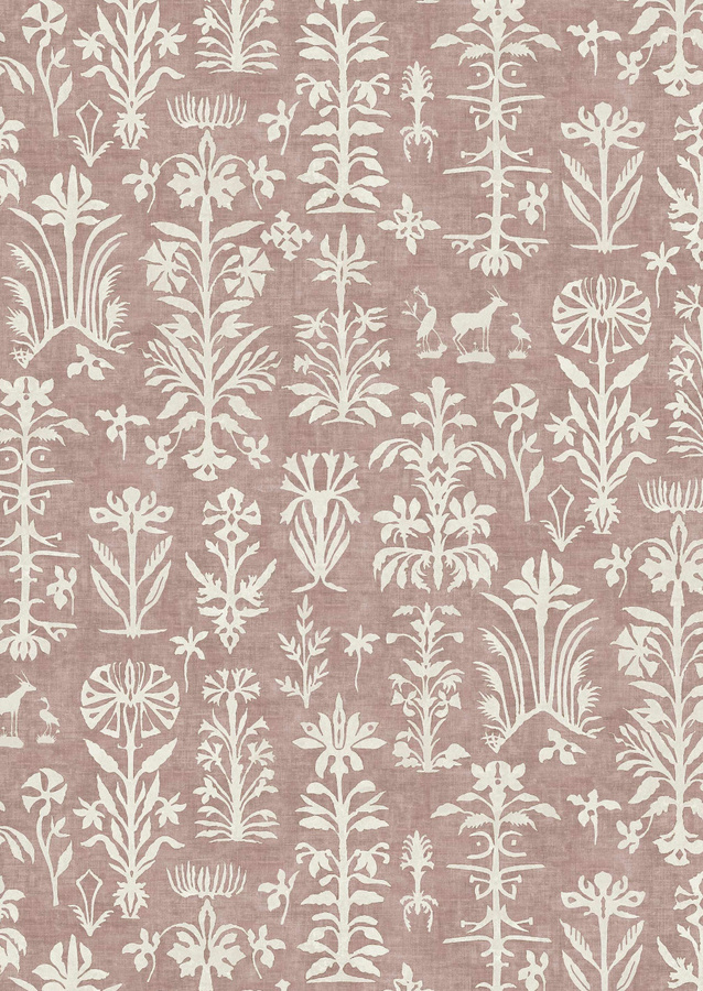 Lewis & Wood Tapete Papyrus Rosewater in Pink mit floralem und botanischem Design - Bild 1