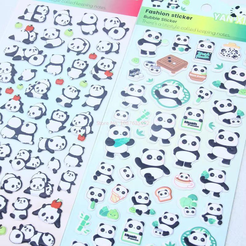 Yiran toy 1 3D Blasenaufkleber Panda Sakura 4-teiliges Set - Bild 2