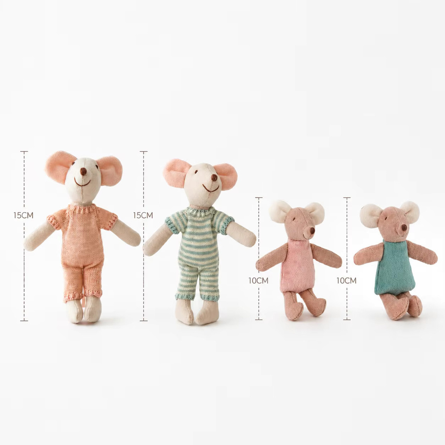 mumamuying Mausfamilien-Puppen, Plüsch / Textil, Set / Bundle - Bild 2