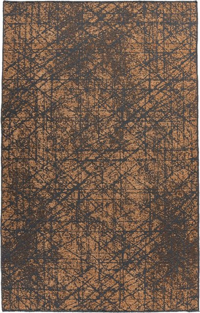 Kayoom Flachflorteppich Kalea 225 in Gelb mit Used-Look und High-Low-Effekt aus Polyester, B/H/L: 160 x 0,8 x 230 cm - Bild 1