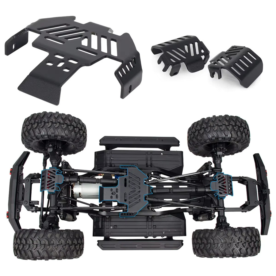 Traxxas Metall-Chassis-Schutzplatte, 3-teiliges Set, Zubehör - Bild 5