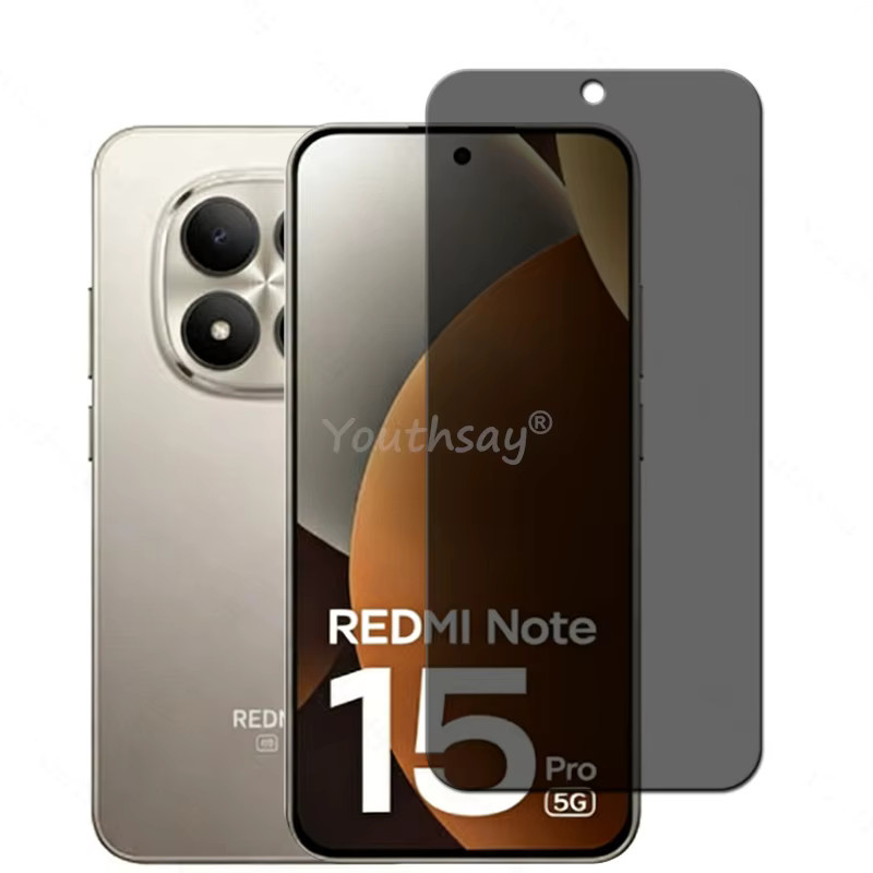 Xiaomi Redmi Note 15 Pro Anti-Spionage Sichtschutzglas aus gehärtetem Glas, transparent - Bild 2