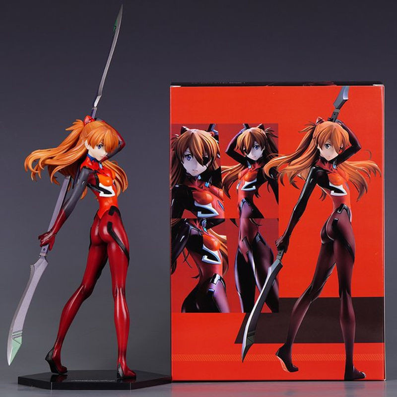 Bandai Evangelion Anime Figuren Ayanami Rei und Asuka Langley Soryu aus PVC als Sammlerfiguren und Desktop-Ornamente, Höhe: 28 cm - Bild 1