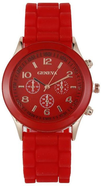 NobleRot Armbanduhr Quarz, Silikon, Rot, 37 mm, Unisex - Bild 1
