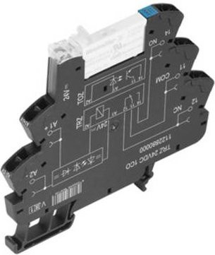 Weidmüller Koppelrelais TRZ 24VDC 1CO AU, 24 V/DC, 6 A, 1 Wechsler, Schwarz, 10 Stück - Bild 1