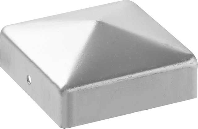 GreenYard 10-teiliges Set Pfostenkappen aus verzinktem Stahl in Silber, Breite: 7,1 cm, Breite: 7,1 cm - Bild 1