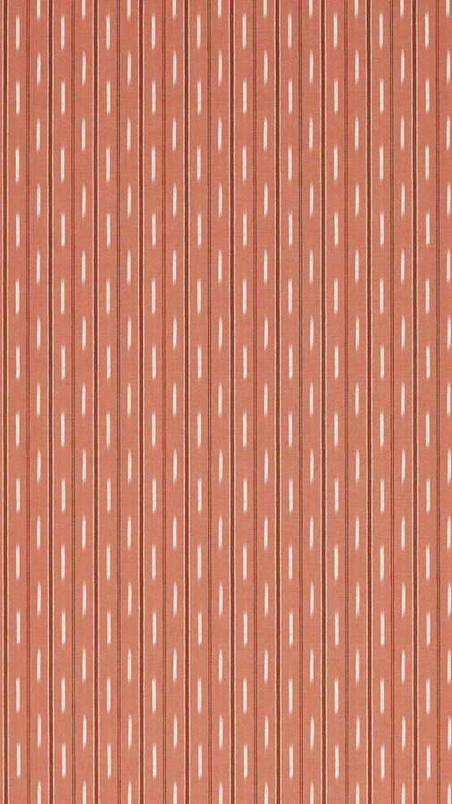 Sanderson Tapete Mudmi Pink Pepper mit abstraktem Streifenmuster in Pink, Weiß, Rot und Braun, Non-Woven - Bild 1