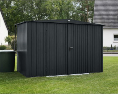 Ecostar Gerätehaus Trend-S aus Metall in Grau mit Doppeldoor und Giebeldach, B/H/T: 302,8 x 219,4 x 238 cm - Bild 1