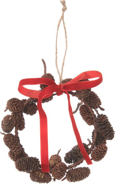 Rico Design Erlenzapfen-Kranz mit Schleife in Natur für Weihnachten - Bild 1