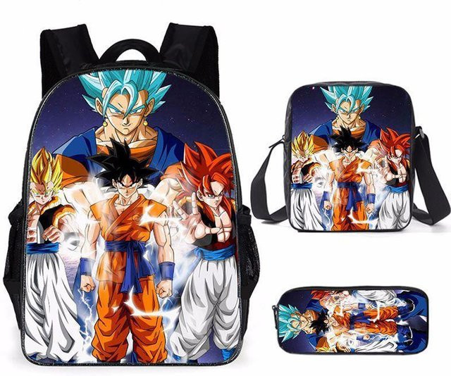DewBloom Dragon Ball Kinderrucksack-Set aus atmungsaktivem Oxford-Stoff in Multicolour - Bild 1