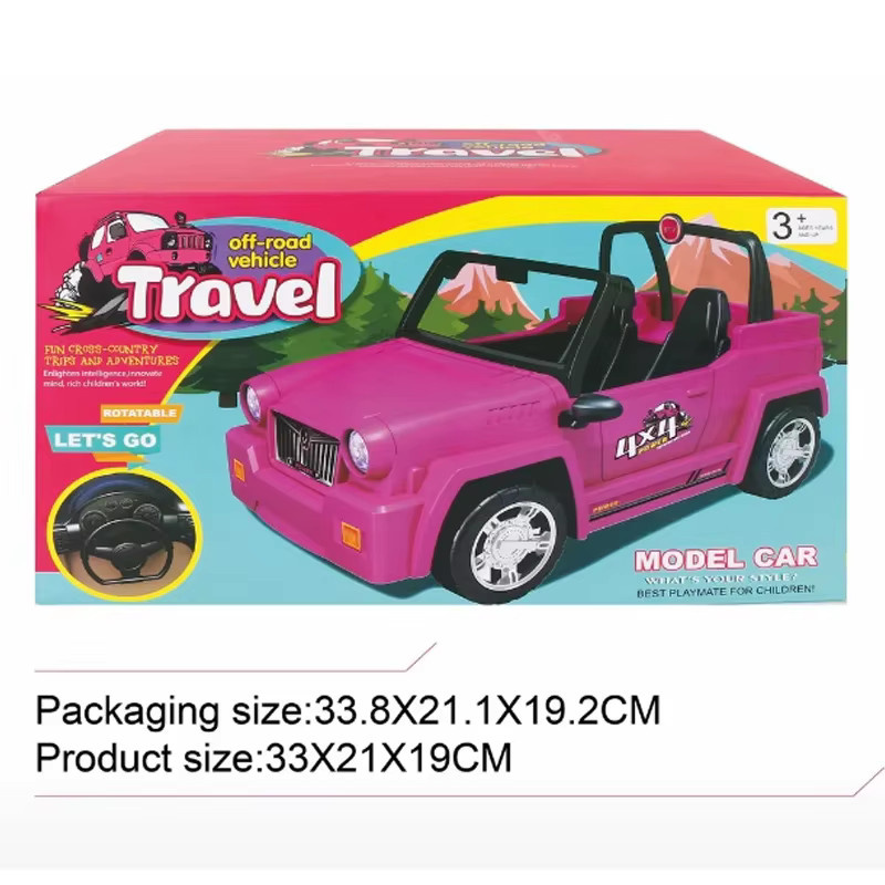 KIEKA Modisches Puppenfahrzeug SUV Reise-Jeep, Rosa / Pink, ab 3 Jahre - Bild 4