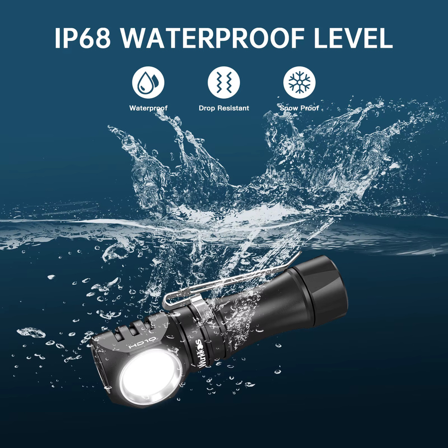 Wurkkos HD10 Mini-Stirnlampe in Schwarz mit 1200 lm, wiederaufladbare LED-Taschenlampe mit IP68 Wasserdichtigkeit und Anduril 2.0 - Bild 4