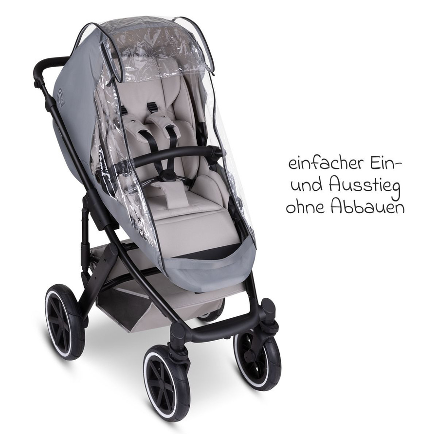 ABC Design Regenschutz 4 Seasons Sport für Kombi-Kinderwagen grau mit Reflexionsfunktion - Bild 5