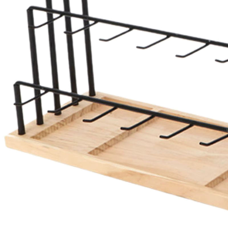 Phenovo Schmuckdisplay-Ständer für Ohrringe und Ringe, multifunktionaler Schmuckaufhänger in Weiß und Schwarz, Tischmodell mit geometrischem Design - Bild 2