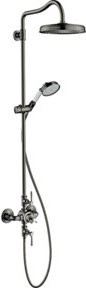 Hansgrohe Axor Montreux Showerpipe mit Thermostat, Kopfbrause und Handbrause, Chrom - Bild 1