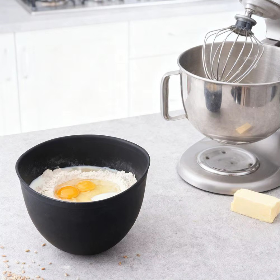 KitchenAid Silikon-Schüsseleinlagen für 5-Liter-Standmixer in Schwarz, rund - Bild 1