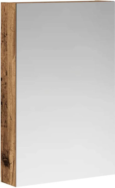 vidaXL Badezimmerspiegelschrank Altholz Braun mit Spiegel und Regalfächern, B/T/H: 40 x 10,5 x 60,5 cm - Bild 1