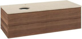V&B Waschtischunterschrank Antao mit Frontstruktur in Weiß, B/T/H: 120 x 50 x 50 cm - Bild 1