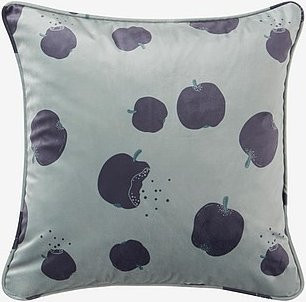 Jotex Kissenhülle POMME mit floralem Muster in Grün und Blau, B/H: 45 x 45 cm - Bild 1