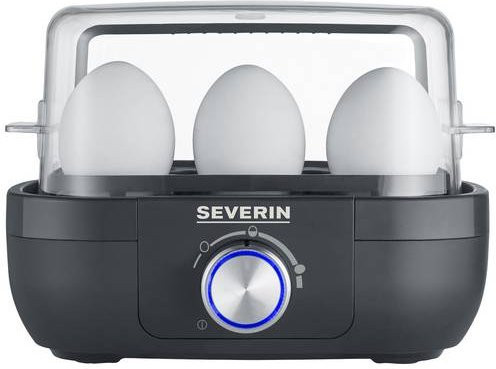 Severin Eierkocher EK 3166 in Schwarz mit Messbecher und Eierstecher, BPA-frei - Bild 1