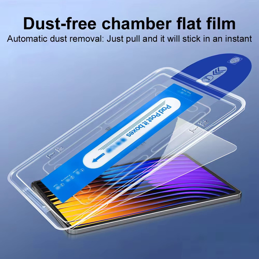 Xiaomi Staubfreier Displayschutz aus gehärtetem Glas für Pad 8 Pro, 7, 7S, 6, 6S, 5 sowie Redmi Pad SE 8,7 und SE 11, Transparent - Bild 2