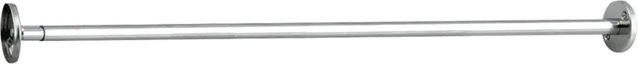 Delabie Vorhangstange gerade ausziehbar aus Edelstahl in Silber, Durchmesser: 20 mm - Bild 1
