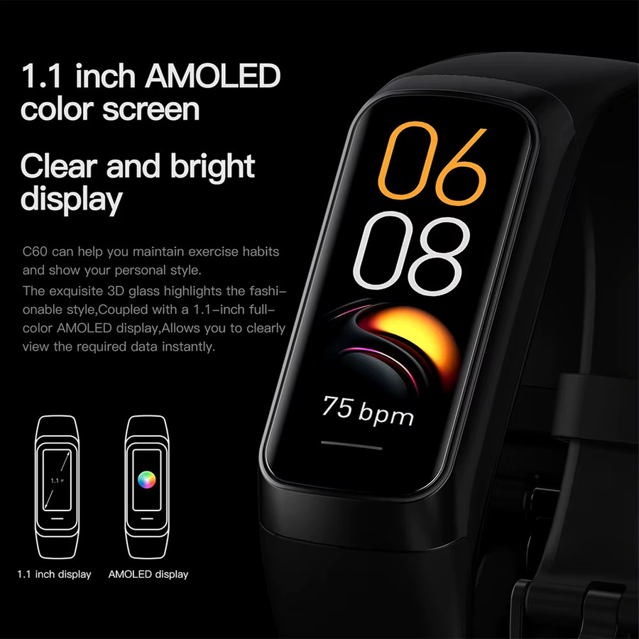 CRTORRS Smartwatch, Schwarz, Silikon, 44 mm, Unisex - Bild 2