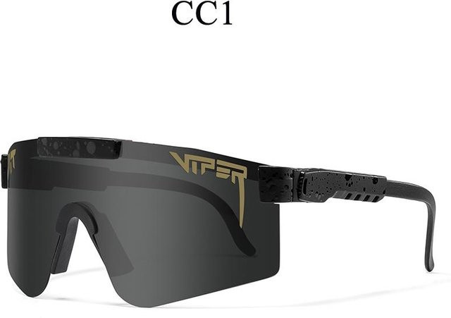 Pit Viper Sonnenbrille, Unisex, Vollrand, Kunststoff, Schwarz, Wrap - Bild 1