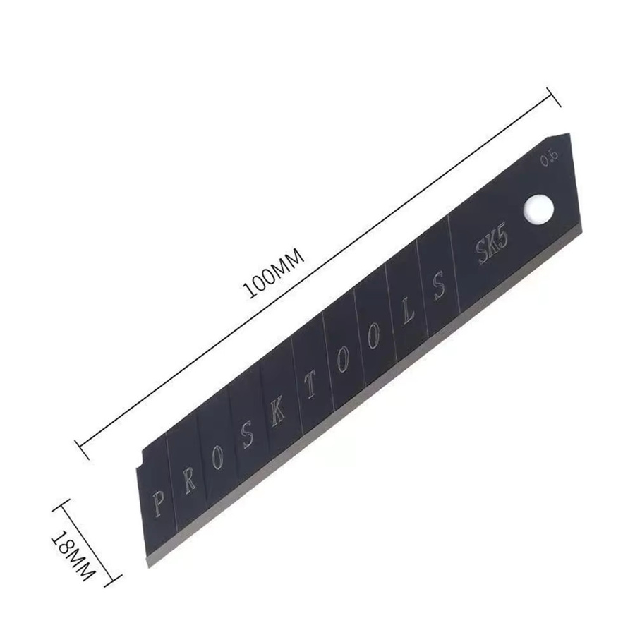 100 Stück Ersatzklingen aus Kohlenstoffstahl für Universalmesser, Farbe: Schwarz, B/H/T: 18 mm x 100 mm x 6 mm - Bild 4