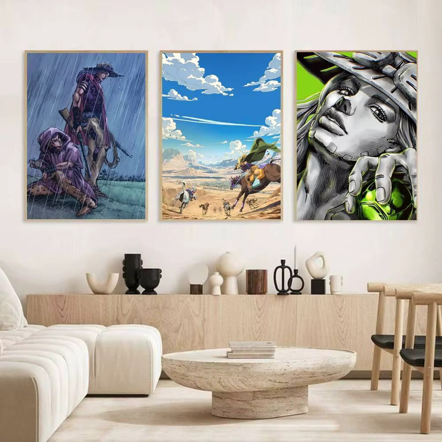 Jojo Anime S-Steel Ball Run Manga-Poster als Wandaufkleber in Mehrfarbig, Rechteckig - Bild 3