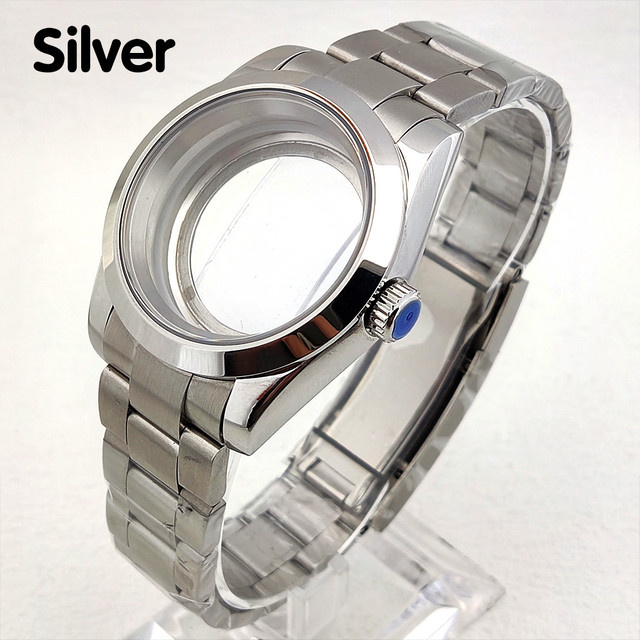 OUMASHI Uhrengehäuse, 39 mm, Edelstahl, Silber, Unisex - Bild 1