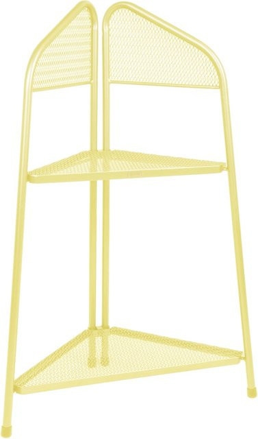 DELUKE Eckregal aus Stahl in Gelb, modernes Standregal für Wohnzimmer und Arbeitsumgebung, B/T/H: 100 x 48 x 48 cm - Bild 1