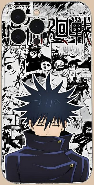 Megumi Jujutsu Kaisen Handyhülle für iPhone 11 bis iPhone 17 Pro Max Plus Mini, transparent und bunt - Bild 1