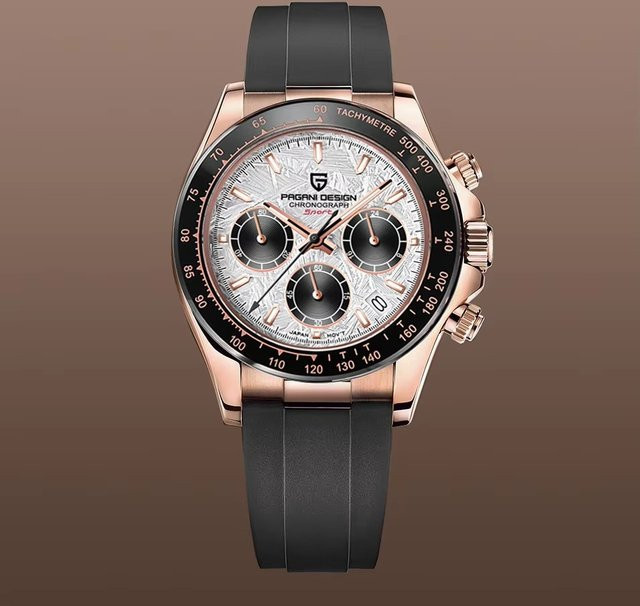 Pagani Design Chronograph, Quarz, Edelstahl, 40 mm, Herren, Grau - Bild 1