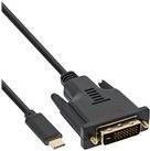 InLine USB-C auf DVI-D Videokabel-Adapter Schwarz, Länge: 2 m - Bild 1